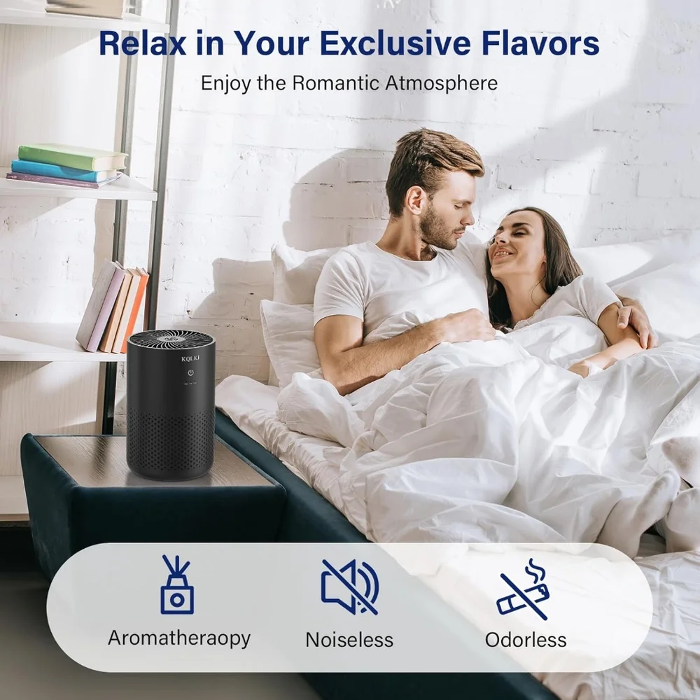 New KQLKJ Air Purifier with Aromatherapy in Black - Picture 6 of 8